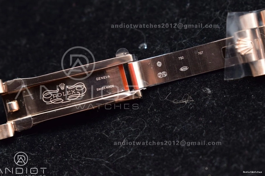 DayDate Markers FashionForward Steel Bracelet RG Roman V 904L on Tungsten GMF President 40 Weighted Dial 709 A2836 Green 1026